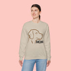 Dog Mom Crewneck Sweatshirt – Minimalist Labrador Outline