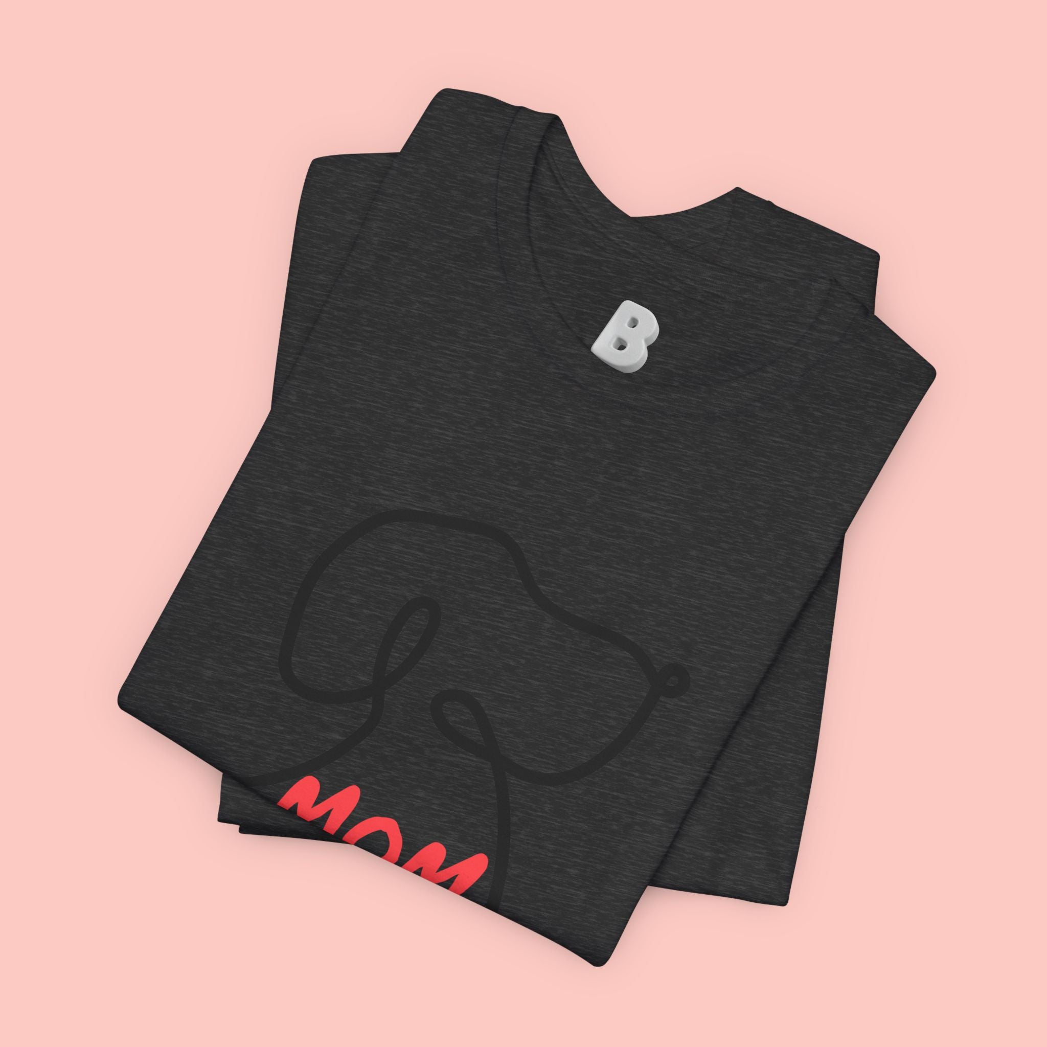 Mom Dog T-Shirt — Minimal Line Art Puppy Tee for Dog Moms, Mother's Day Gift