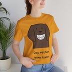 Dog Mother Wine Lover T-Shirt — Cute Cartoon Dog Graphic Tee