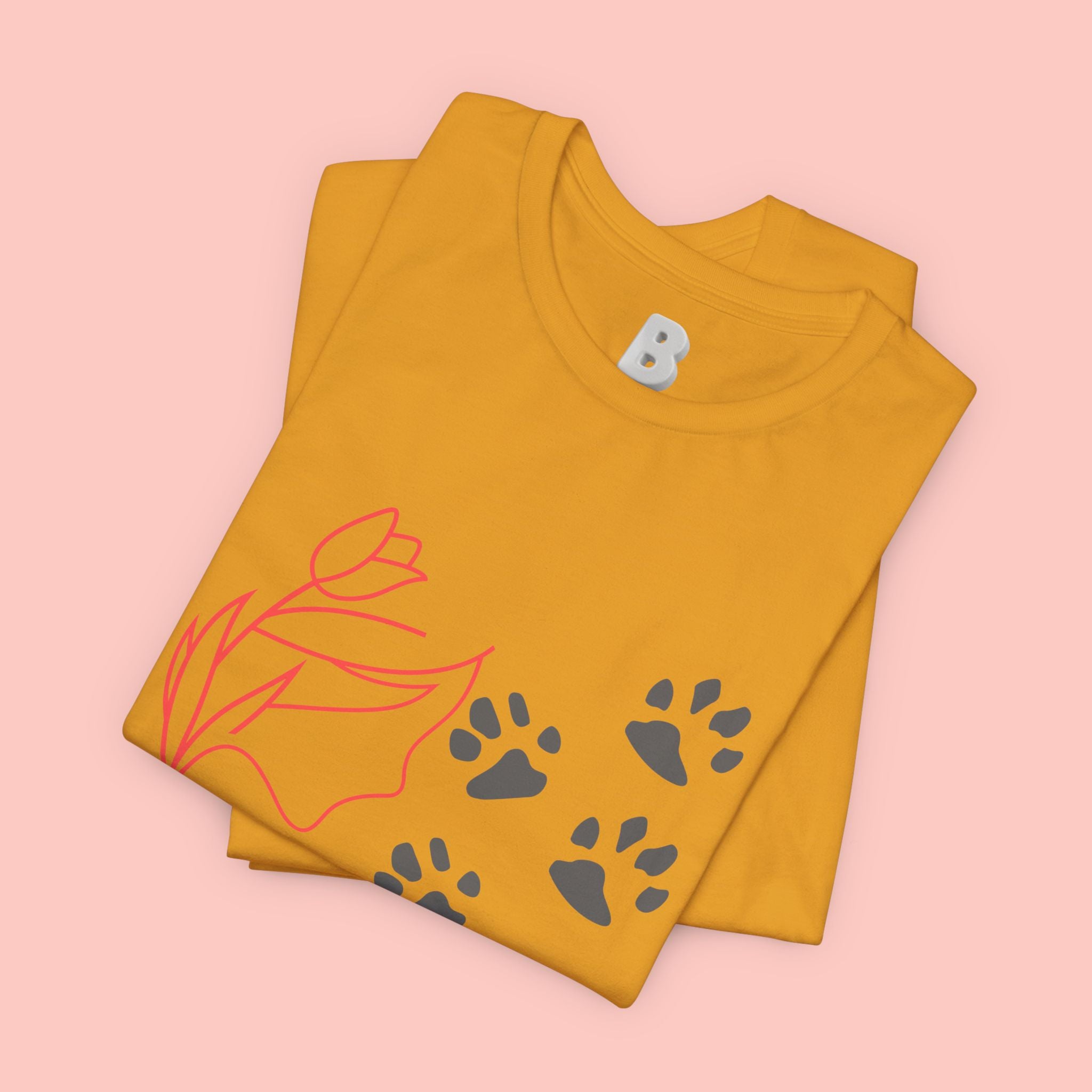 Dog Cuddle Tee – "Would Rather Cuddle My Dog" Paw Print Floral T-Shirt