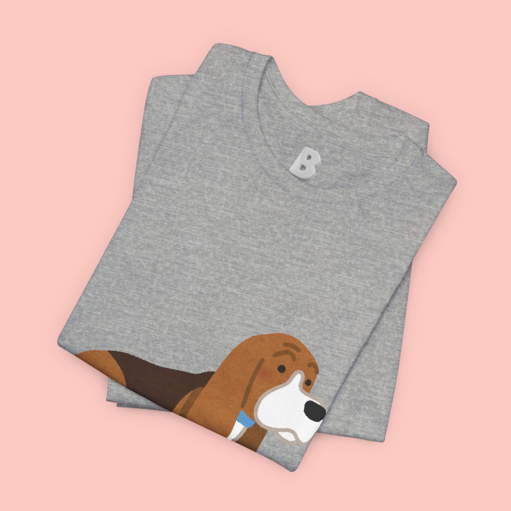 Dog Mom T‑Shirt — Cute Basset Hound I Love My Dog Mom Tee