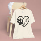 Dog Mom Heart Paw T-Shirt