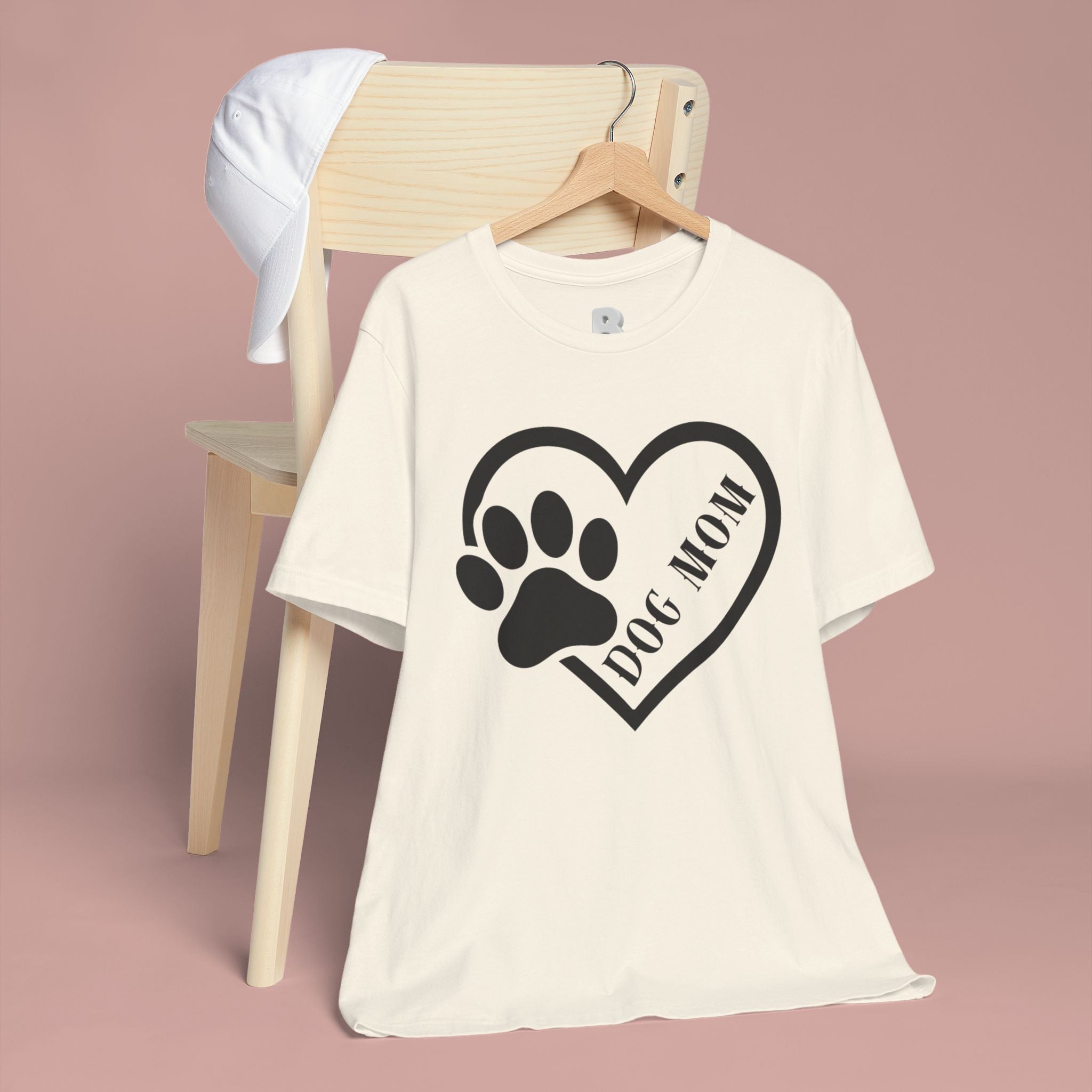 Dog Mom Heart Paw T-Shirt