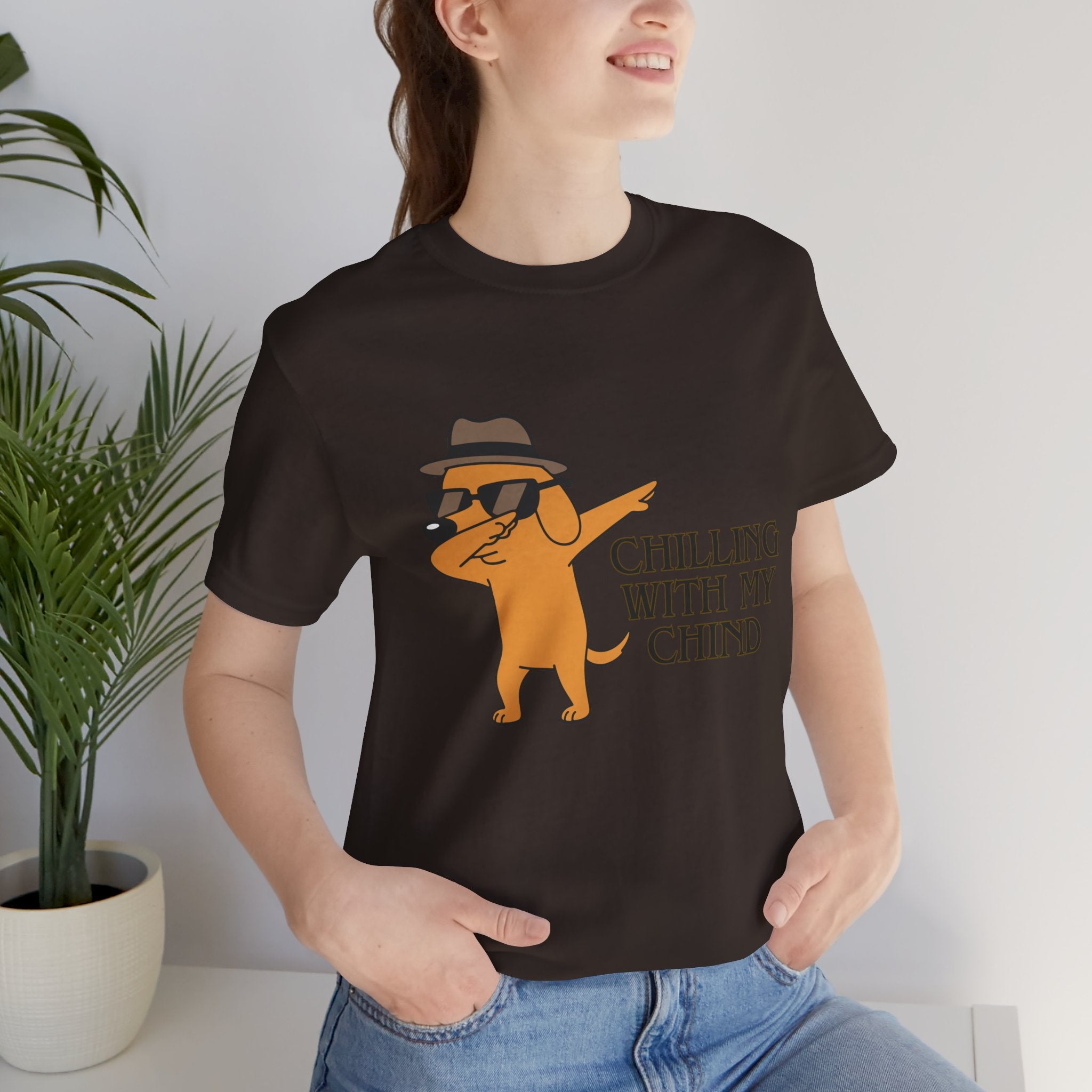 Chilling With My Chind T-Shirt — Funny Dabbing Cat Graphic Tee