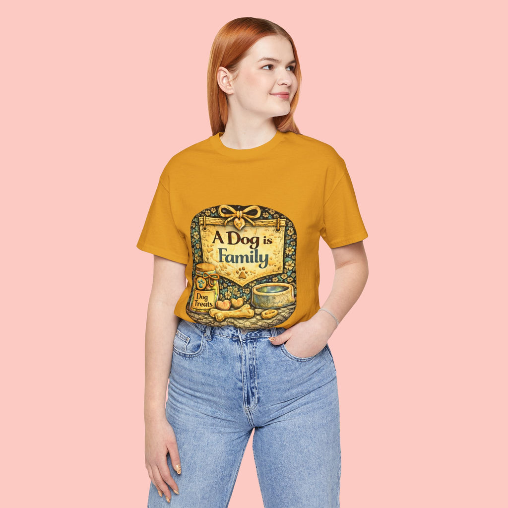 A Dog Is Family T-Shirt - Vintage Pet Lover Tee