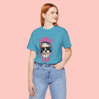 Cute Dog Tee — Headphones Puppy Graphic T-Shirt