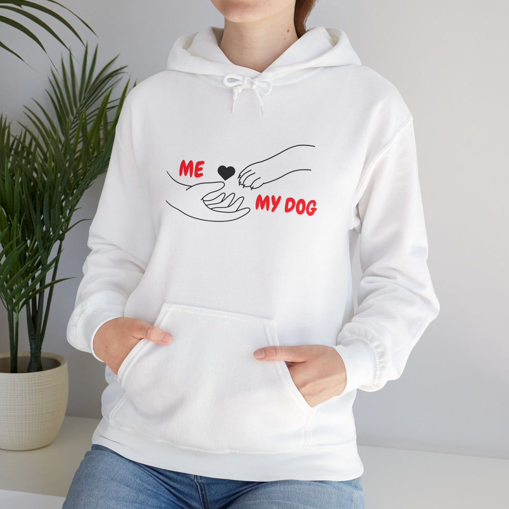 Dog Lover Hoodie - "Me  My Dog" Minimalist Paw Heart Sweatshirt