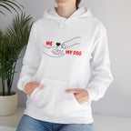 Dog Lover Hoodie - "Me  My Dog" Minimalist Paw Heart Sweatshirt