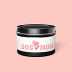 Dog Mom Tin Candle — Heart Paw Scented Travel Candle (Perfect Gift for Dog Lovers)
