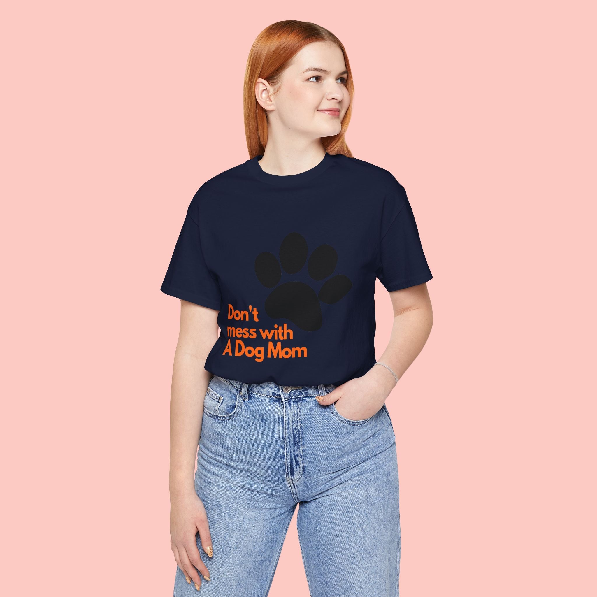 Don’t Mess With A Dog Mom T-Shirt — Paw Print Tee for Dog Lovers