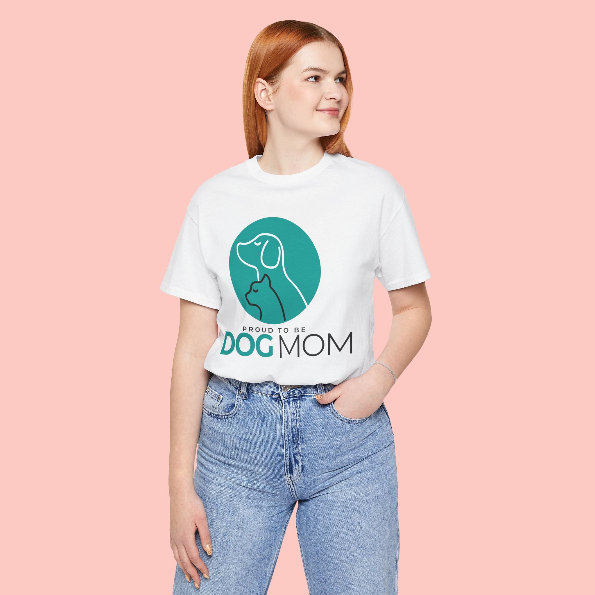 Dog Mom T-Shirt – "Proud to Be Dog Mom" Graphic Tee