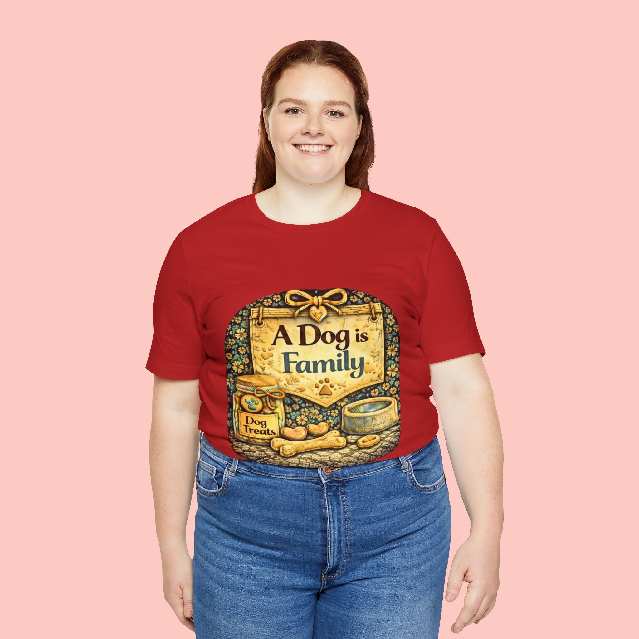 A Dog Is Family T-Shirt - Vintage Pet Lover Tee