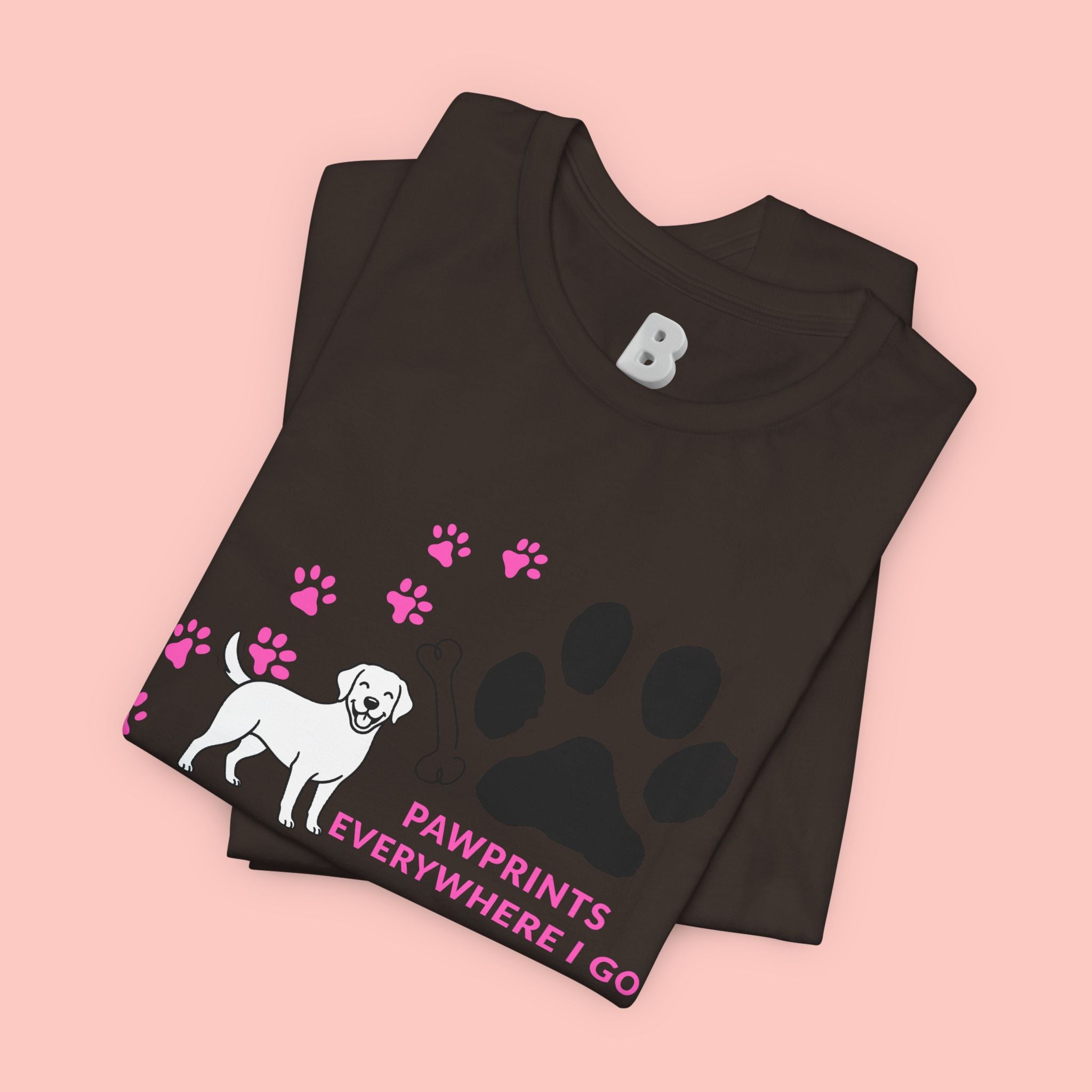 Dog Pawprint T-Shirt — "Pawprints Everywhere I Go" Cute Pet Lover Tee