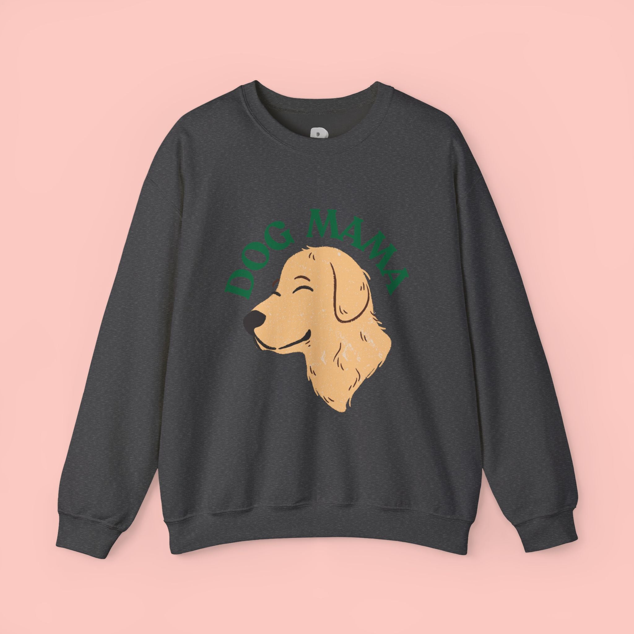 Dog Mama Crewneck Sweatshirt – Cute Golden Retriever Design