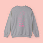 Dog Mom Crewneck Sweatshirt — Pink Minimalist Dog Outline