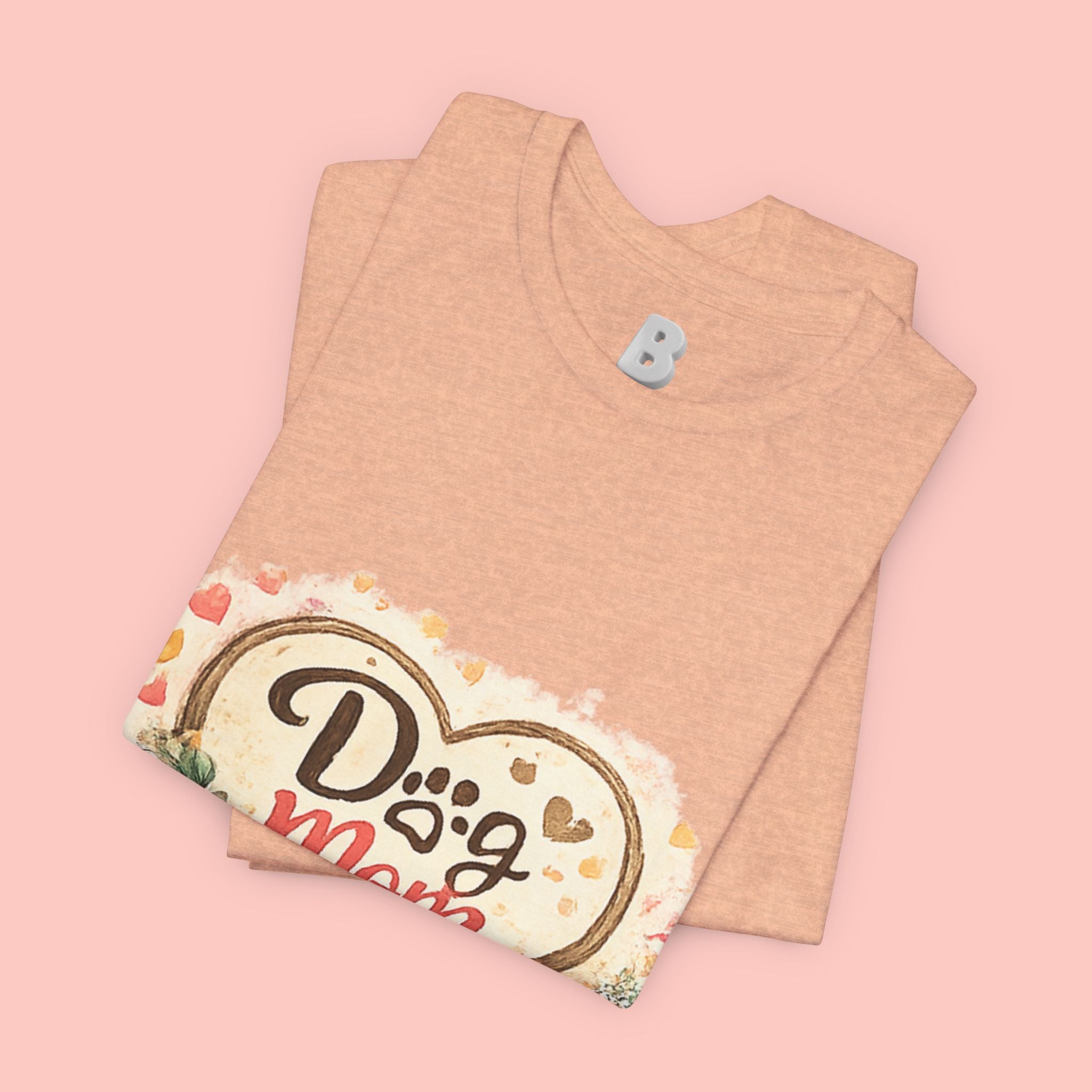 Dog Mom T-Shirt – Floral Paw Heart Graphic Tee