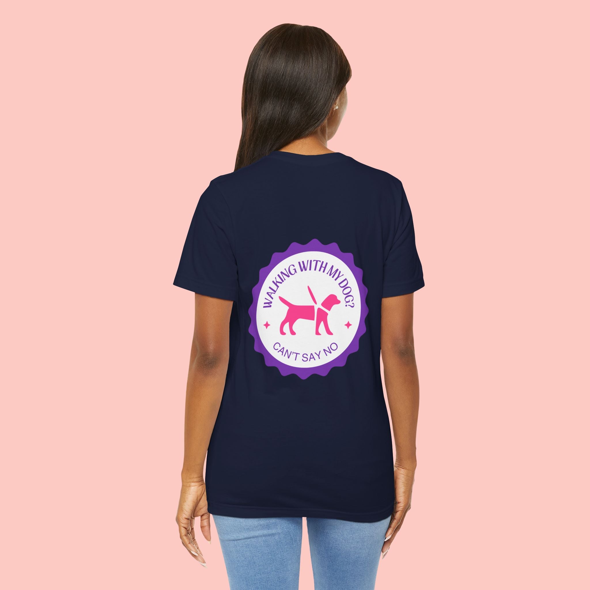 Dog Walking T‑Shirt — “Walking With My Dog? Can’t Say No” Cute Pet Lover Tee