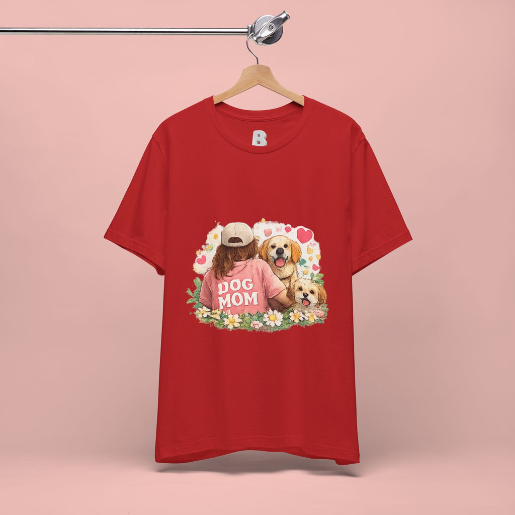Dog Mom T-Shirt — Cute Floral Puppy Tee for Dog Lovers