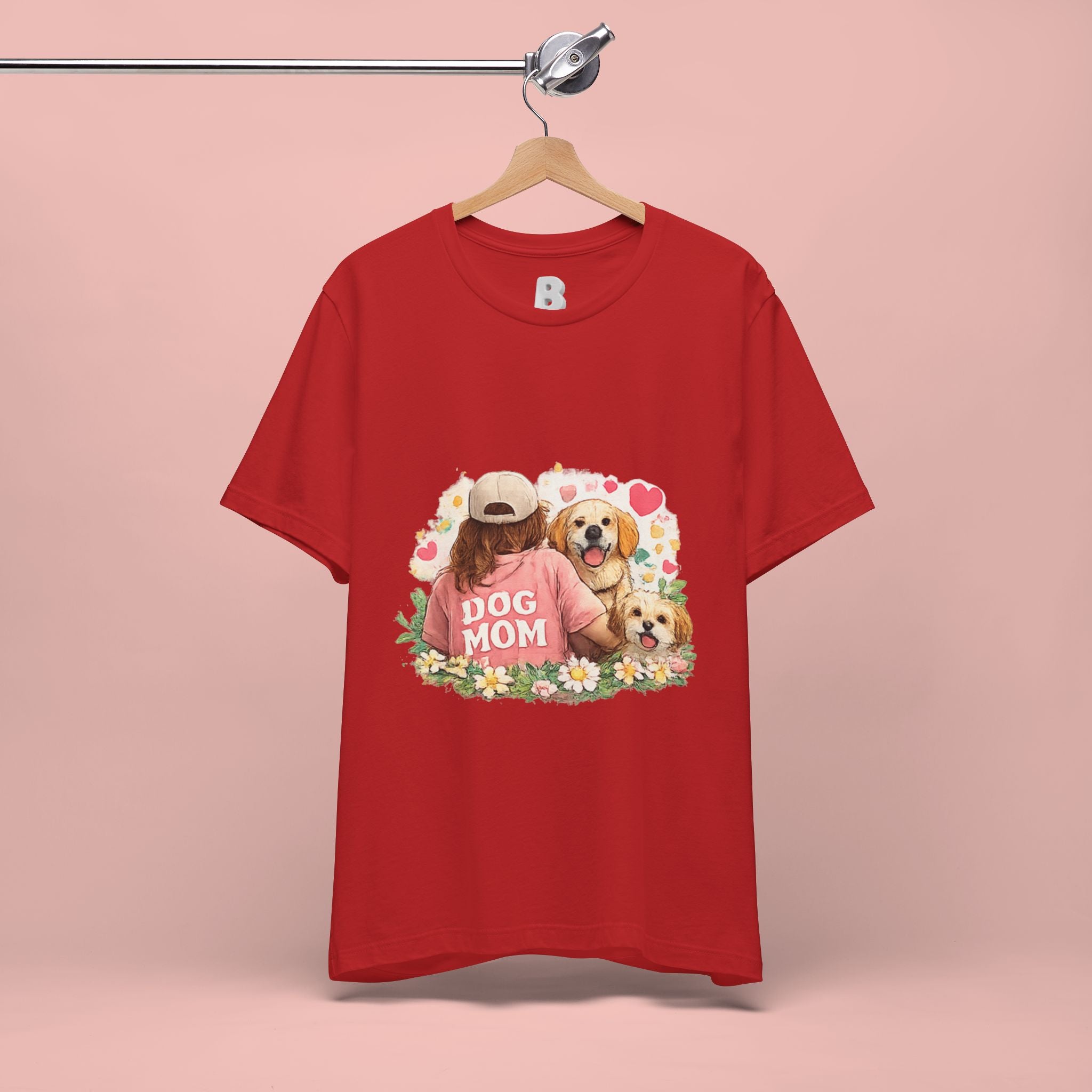 Dog Mom T-Shirt — Cute Floral Puppy Tee for Dog Lovers