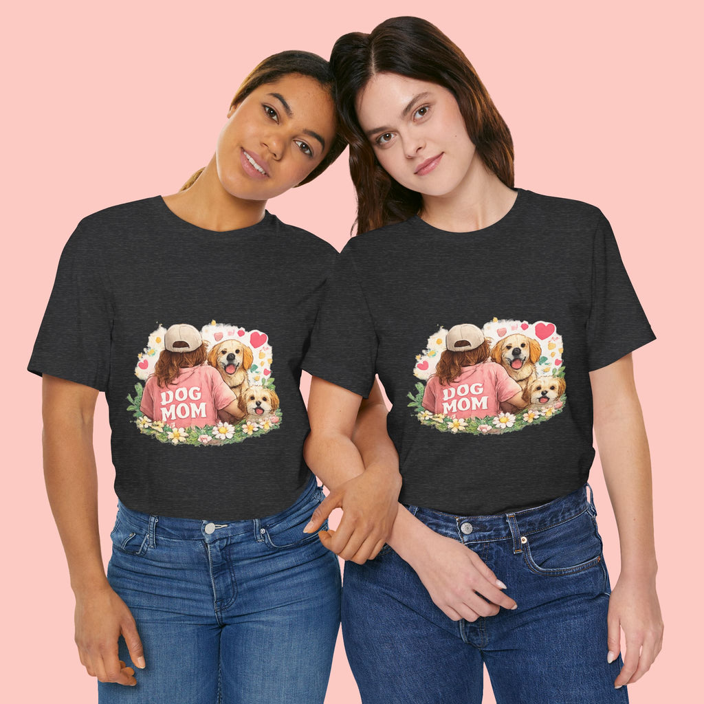 Dog Mom T-Shirt — Cute Floral Puppy Tee for Dog Lovers