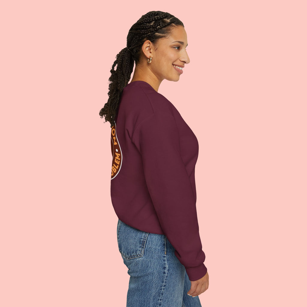 Proud Dog Mom Crewneck Sweatshirt — “No Kids, No Problem” Graphic