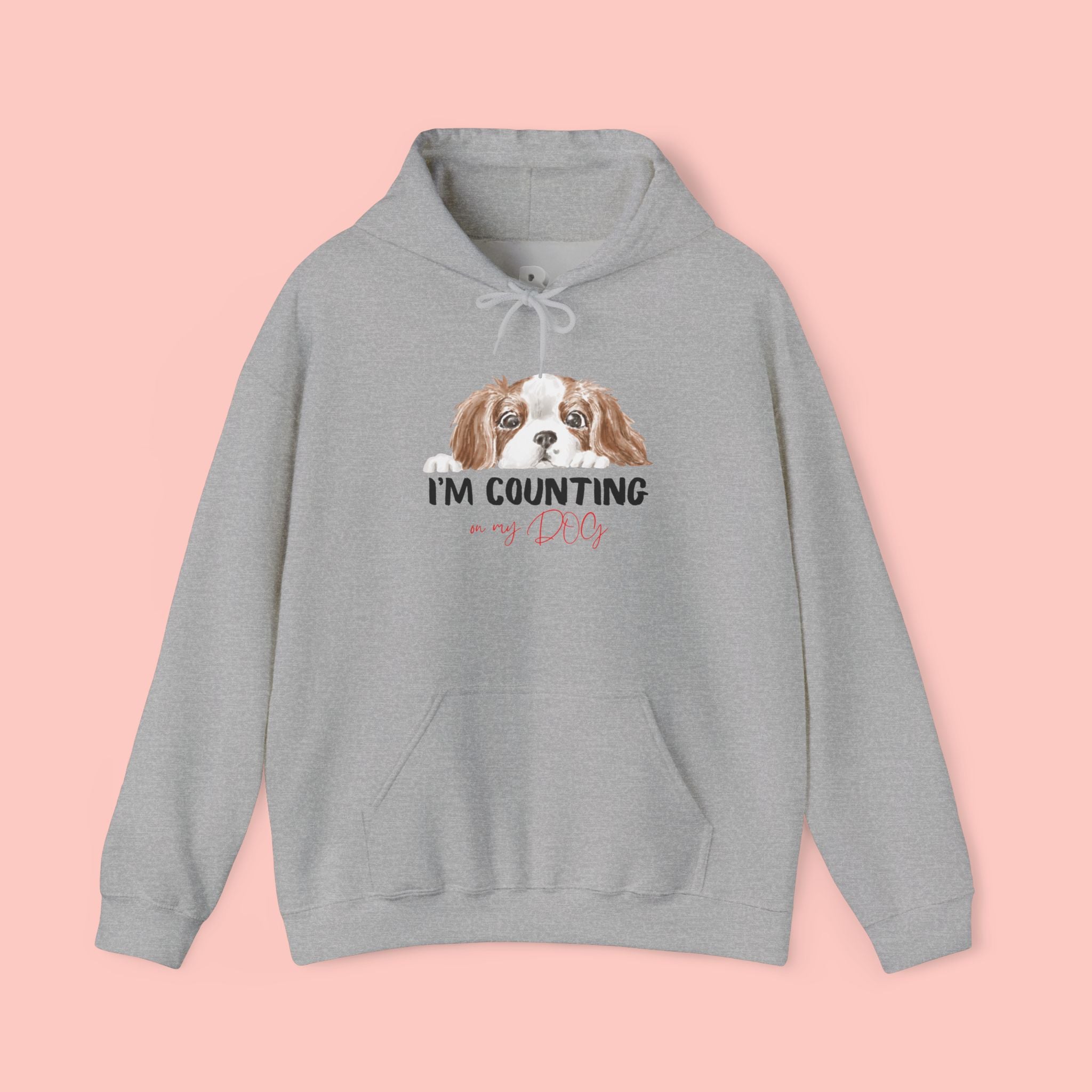 Dog Mom Hoodie – Cute Cavalier King Charles ‘I’m Counting My Dog’ Sweatshirt
