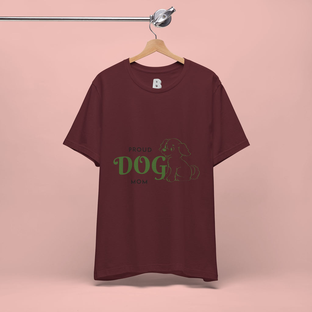 Proud Dog Mom T-Shirt – Cute Paw Print & Puppy Graphic Tee