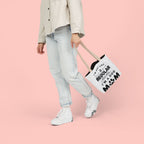 Dog Mom Canvas Tote Bag — “I’m Not Like a Regular Mom… I’m a Dog Mom”