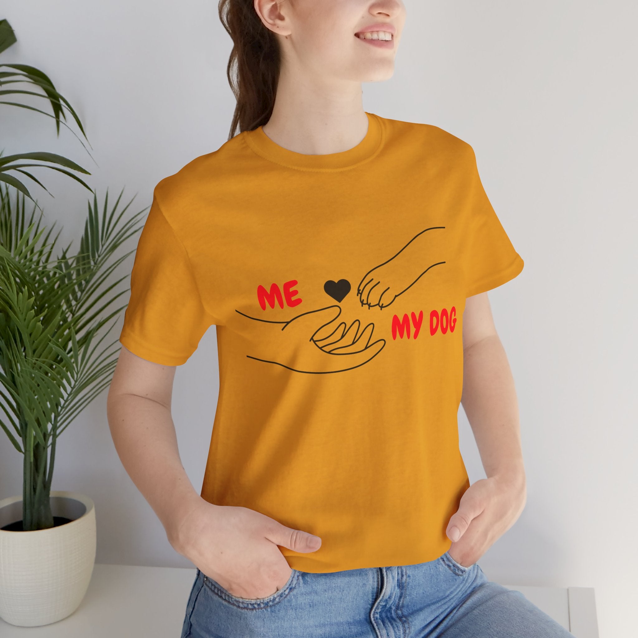 T-Shirt — "Me  My Dog" Minimalist Paw & Hand Illustration