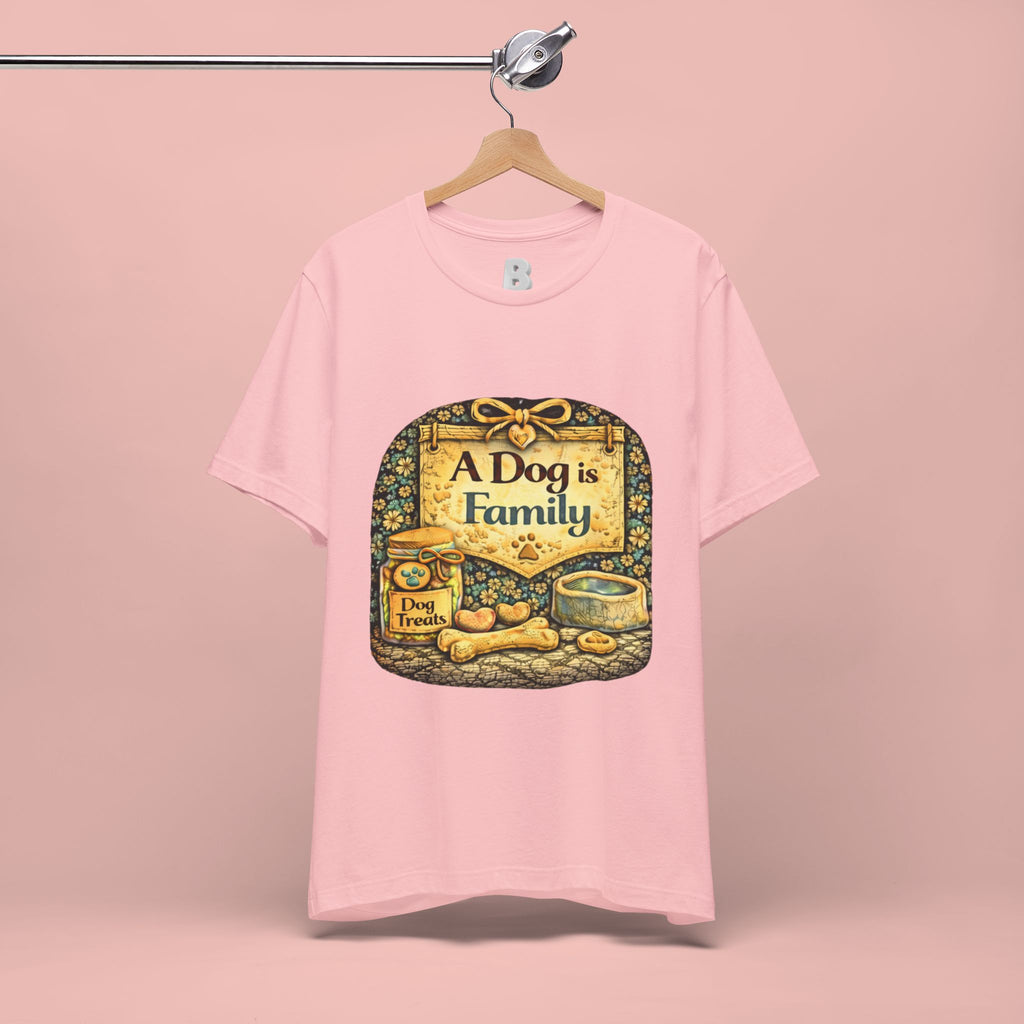 A Dog Is Family T-Shirt - Vintage Pet Lover Tee