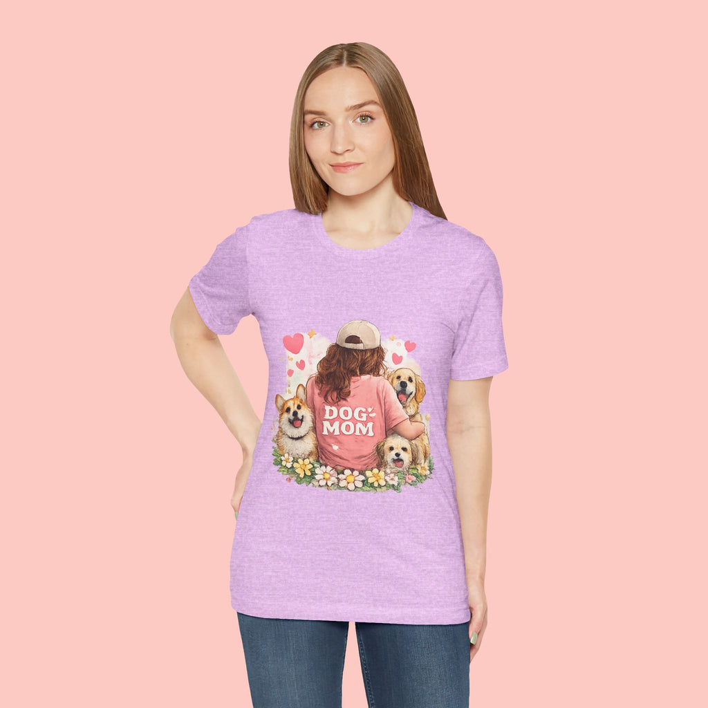 Dog Mom T-Shirt - Cute Woman with Dogs Graphic Tee