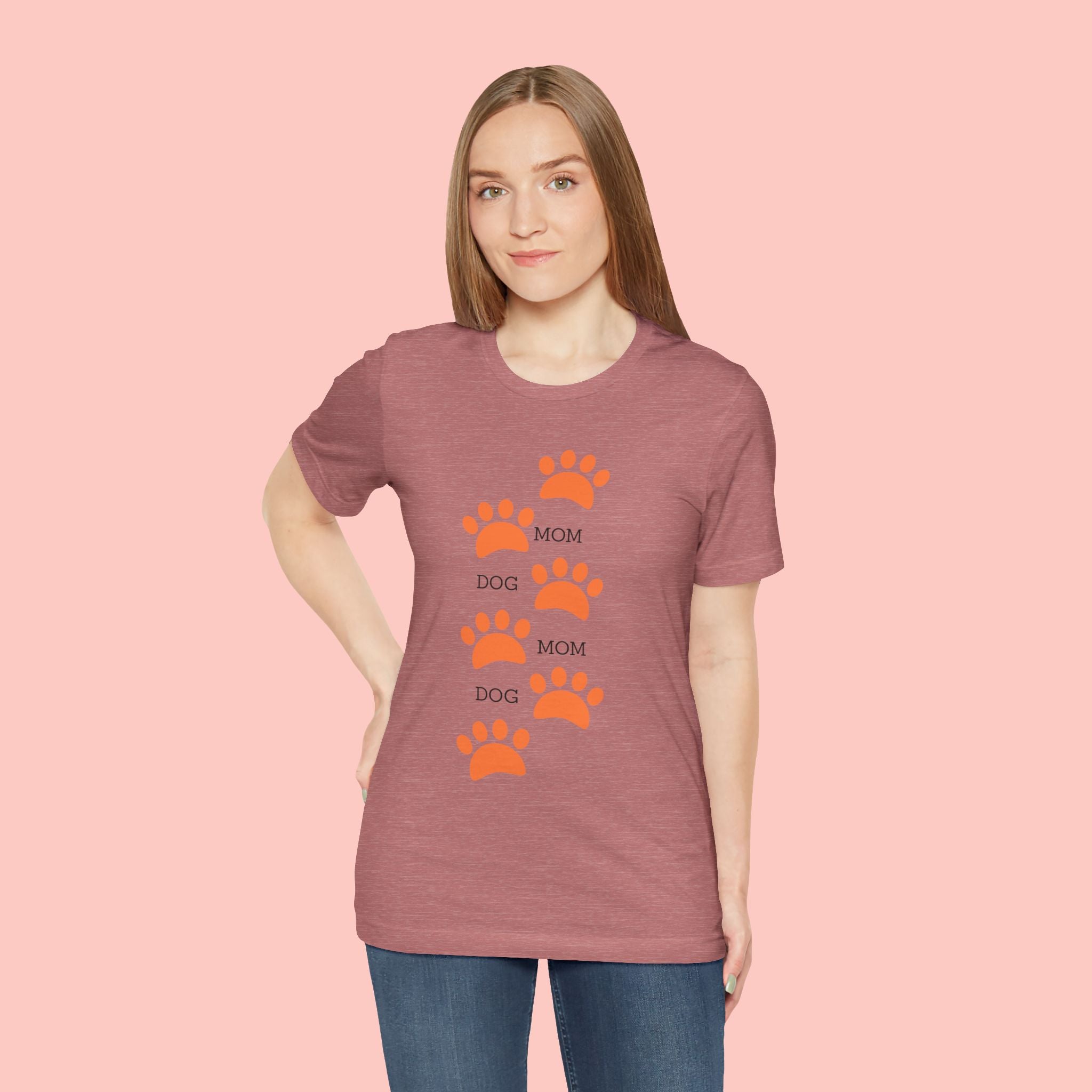 Dog Mom Paw Print T-Shirt — Cute Pet Lover Graphic Tee