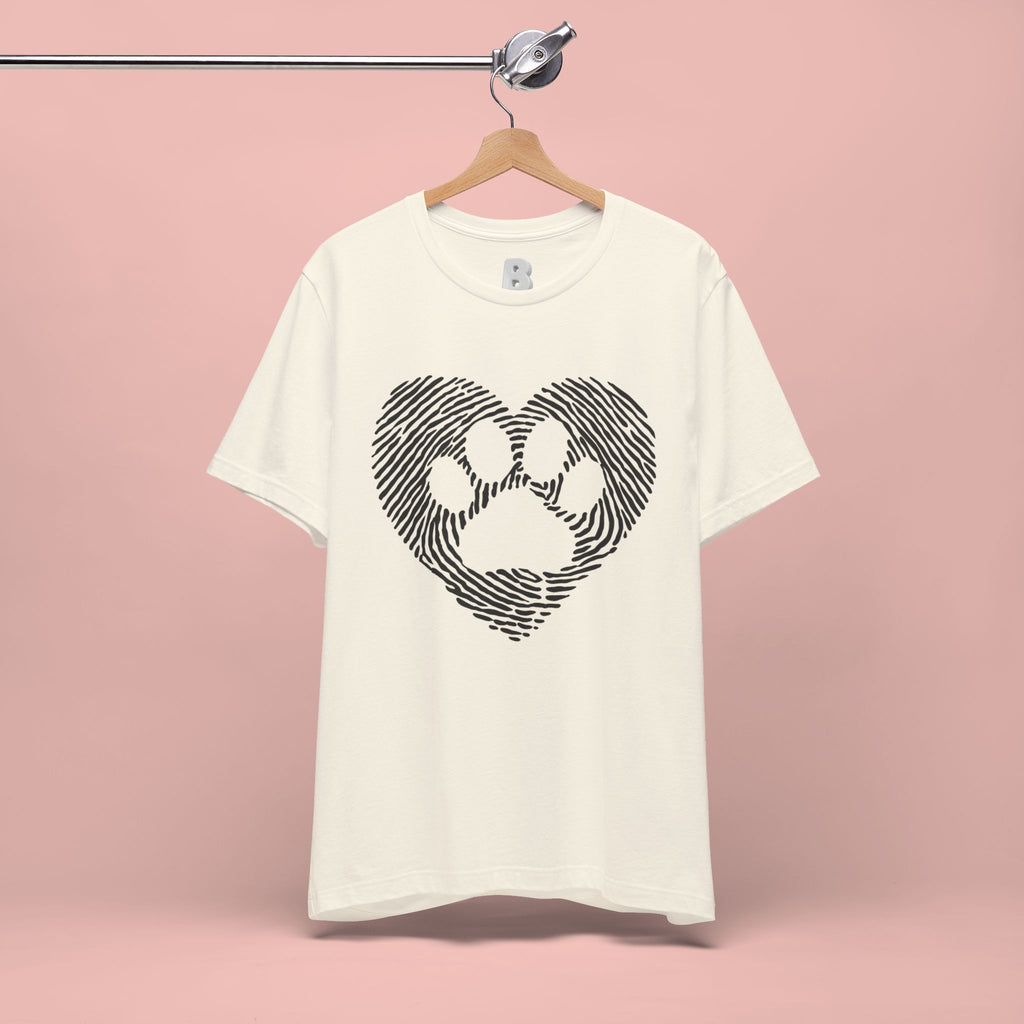 Fingerprint Heart Paw T-Shirt — Dog Paw Love Tee