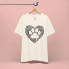 Fingerprint Heart Paw T-Shirt — Dog Paw Love Tee