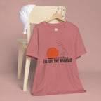 Enjoy the Morning Dog T-Shirt — Graphic Sunrise Pet Lover Tee
