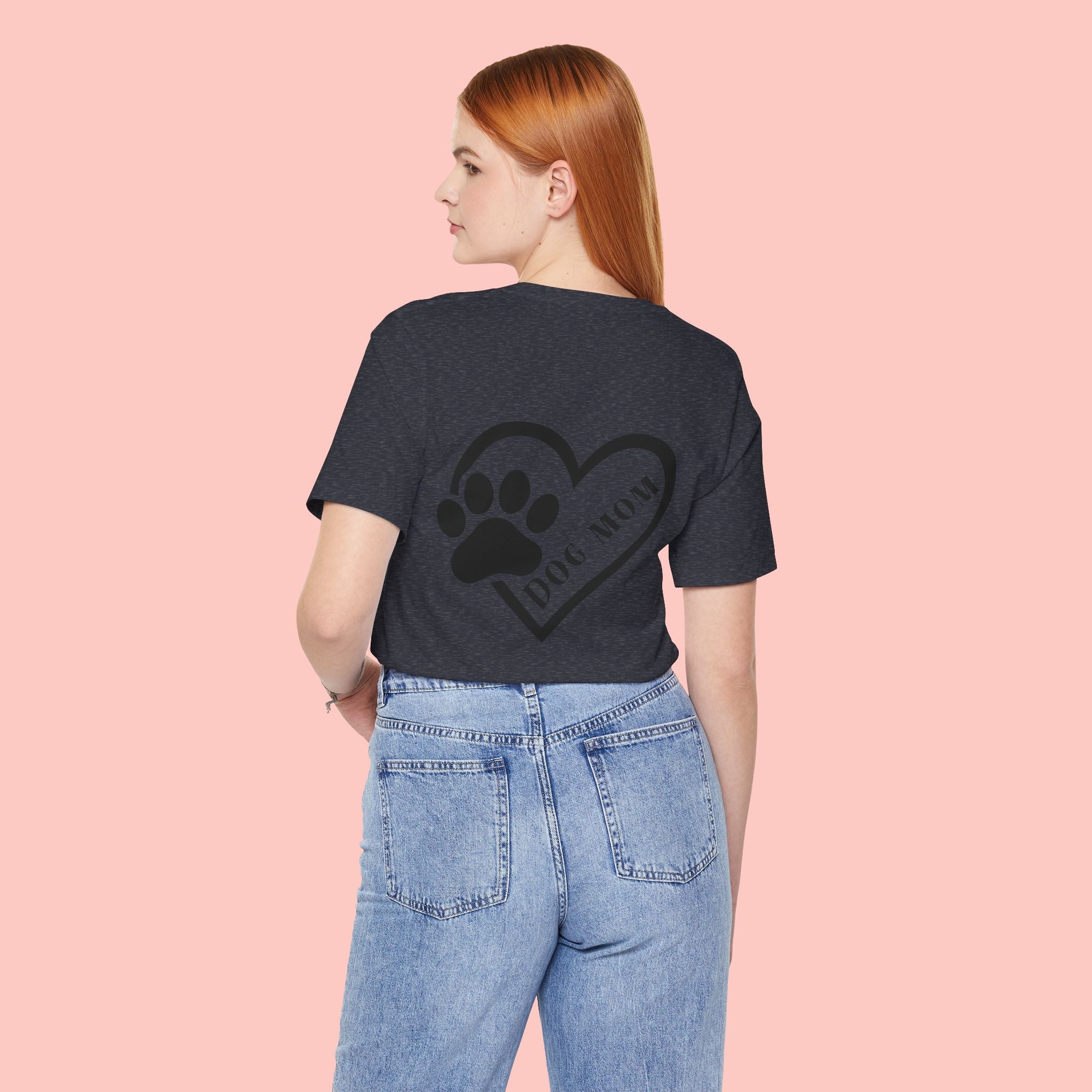 Dog Mom Heart Paw T-Shirt – Cute Pet Lover Tee