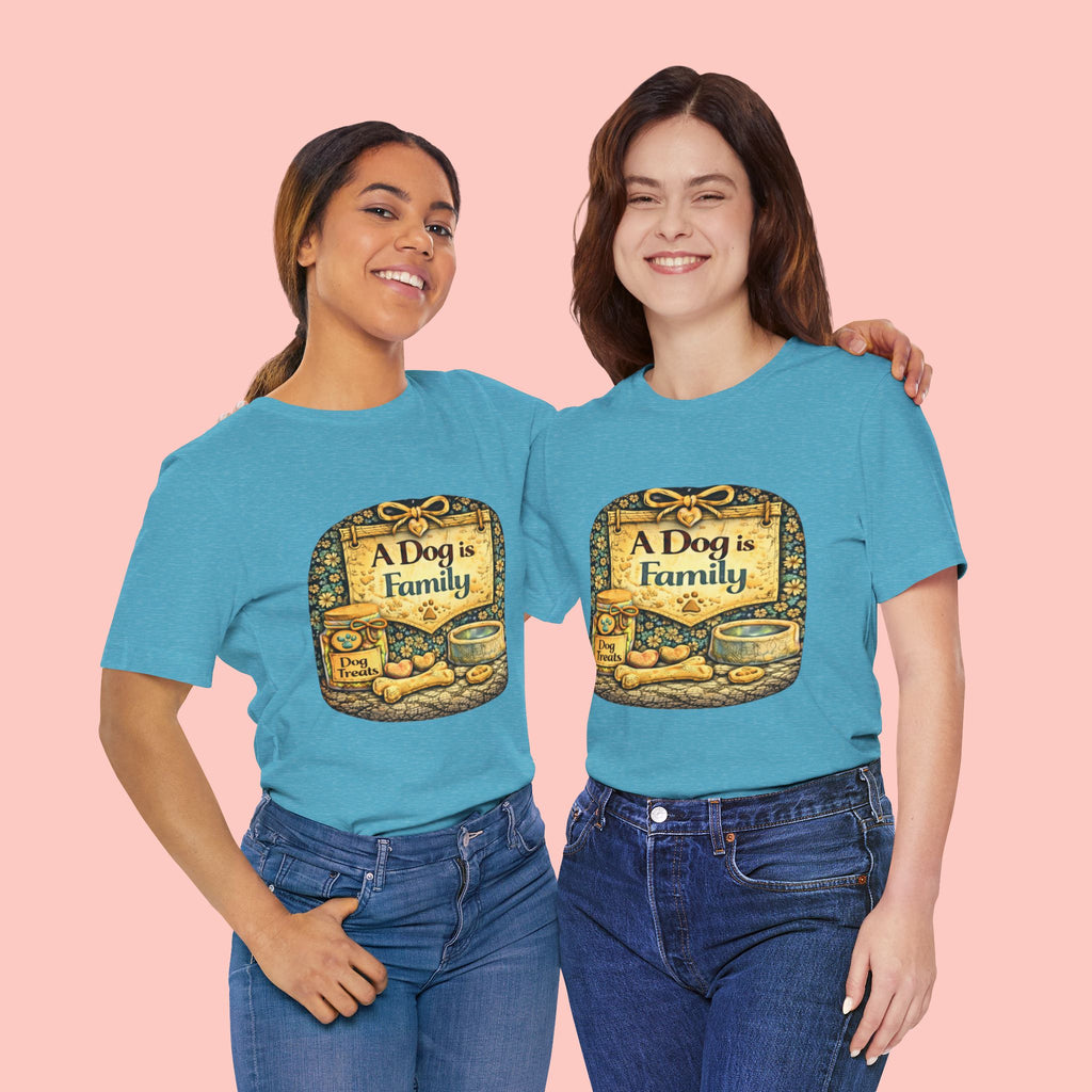 A Dog Is Family T-Shirt - Vintage Pet Lover Tee