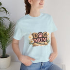 Dog Mom Forever T‑Shirt — Floral Paw Print Tee for Pet Lovers