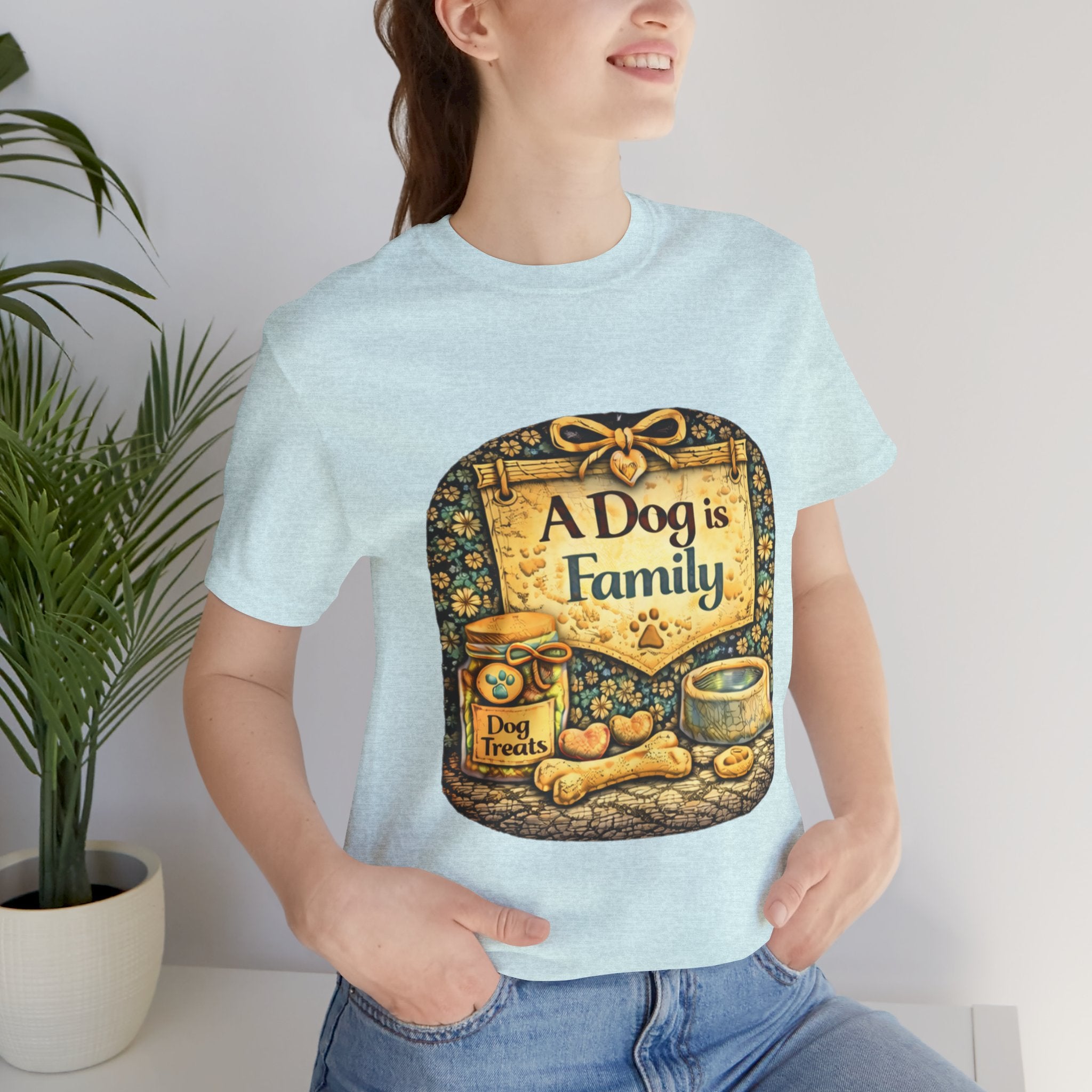 A Dog Is Family T-Shirt - Vintage Pet Lover Tee