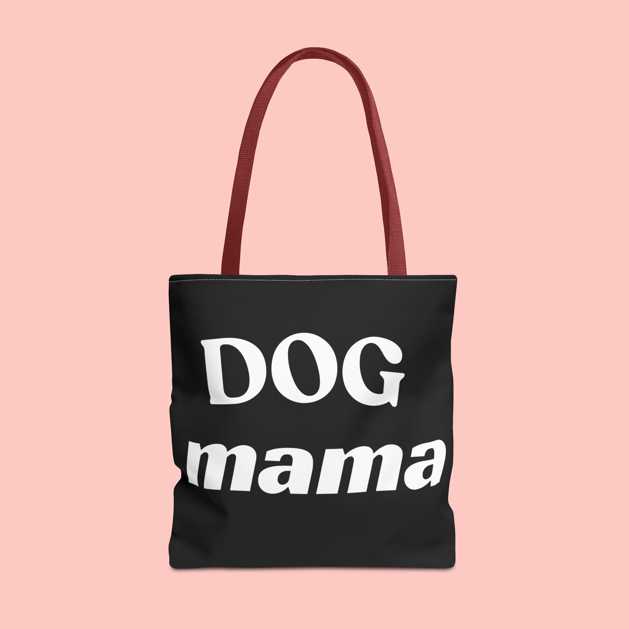 Dog Mama Tote Bag — Black Canvas Pet Lover Tote
