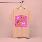 Dog Mom T-Shirt — Cute Pink "D for Dog, M for Mom" Graphic Tee