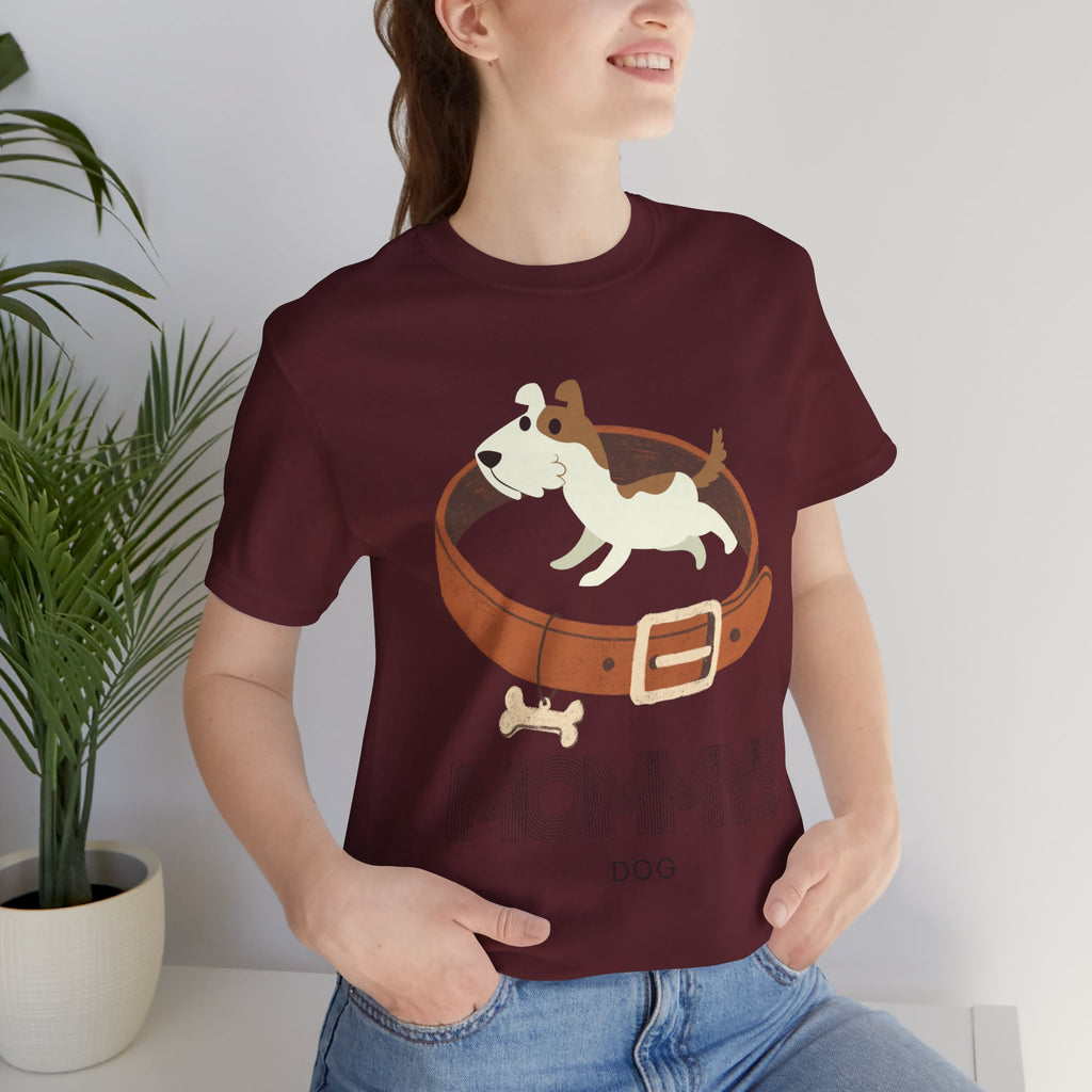 Mommy's Dog T-Shirt – Cute Puppy & Collar Graphic Tee for Dog Moms