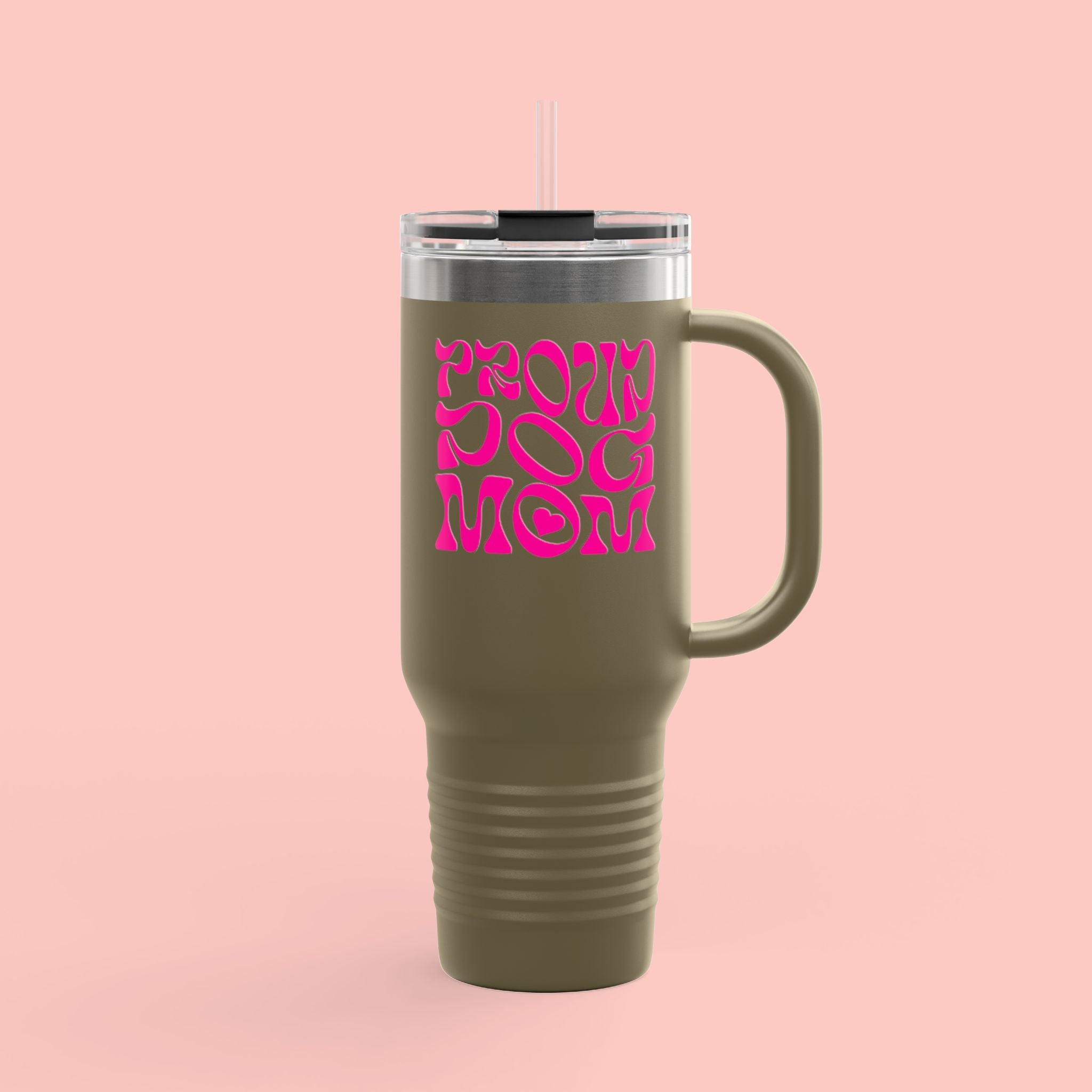 Insulated Travel Mug & Ceramic Mug (PROUD DOG MOM)