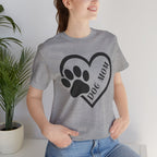 Dog Mom Heart Paw T-Shirt