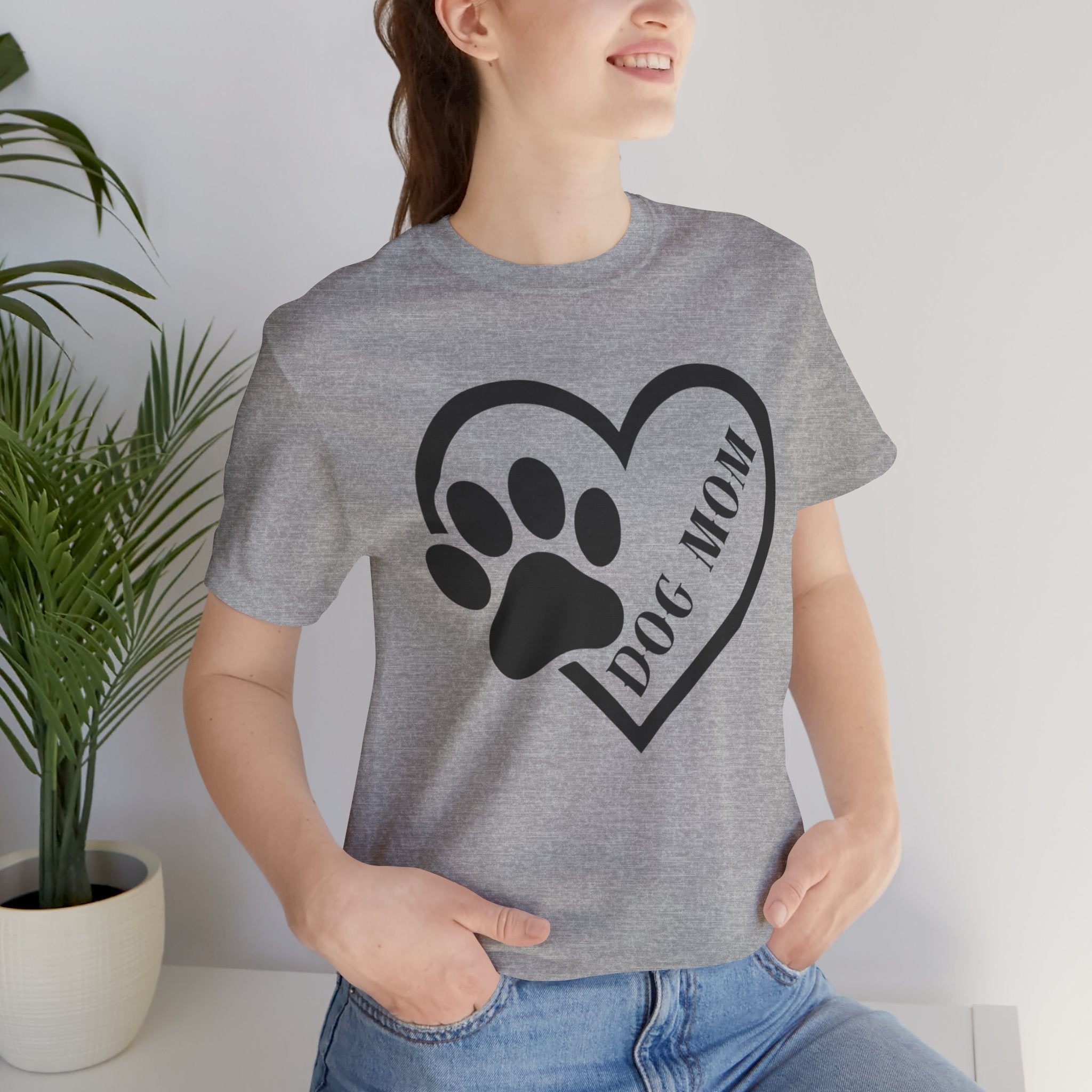 Dog Mom Heart Paw T-Shirt