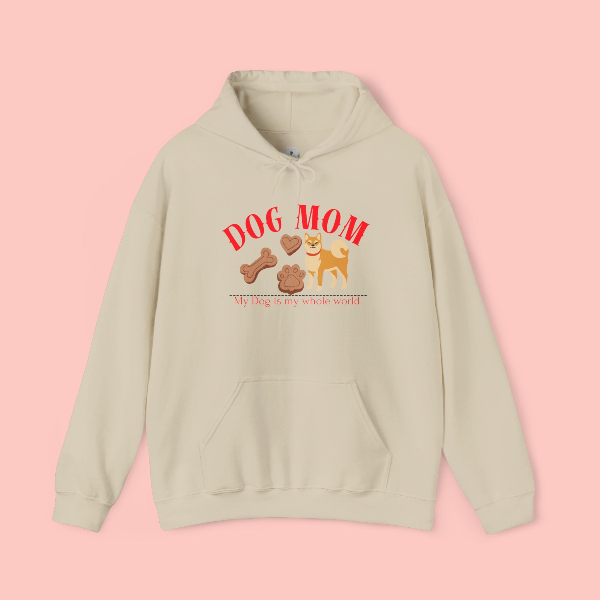 Dog Mom Hoodie – Cute Dog Paw & Bone Graphic Sweatshirt