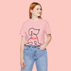 Mom Dog T-Shirt — Minimal Line Art Puppy Tee for Dog Moms, Mother's Day Gift