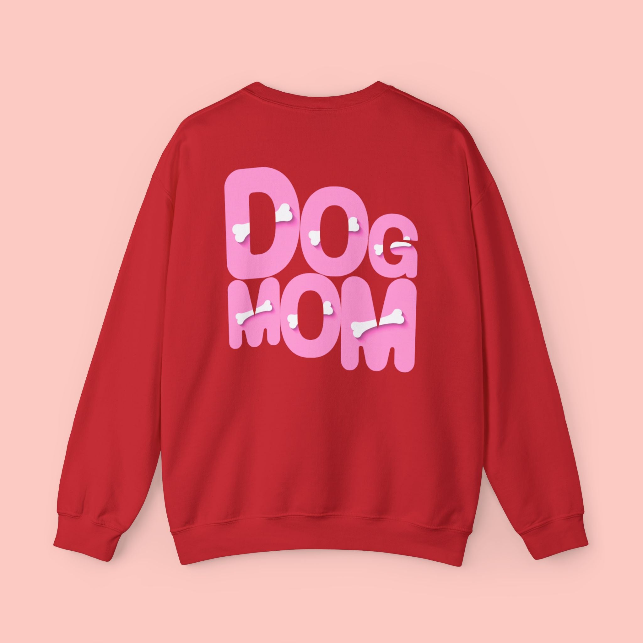 Dog Mom Sweatshirt — Cute Pink Graphic Crewneck for Pet Lovers