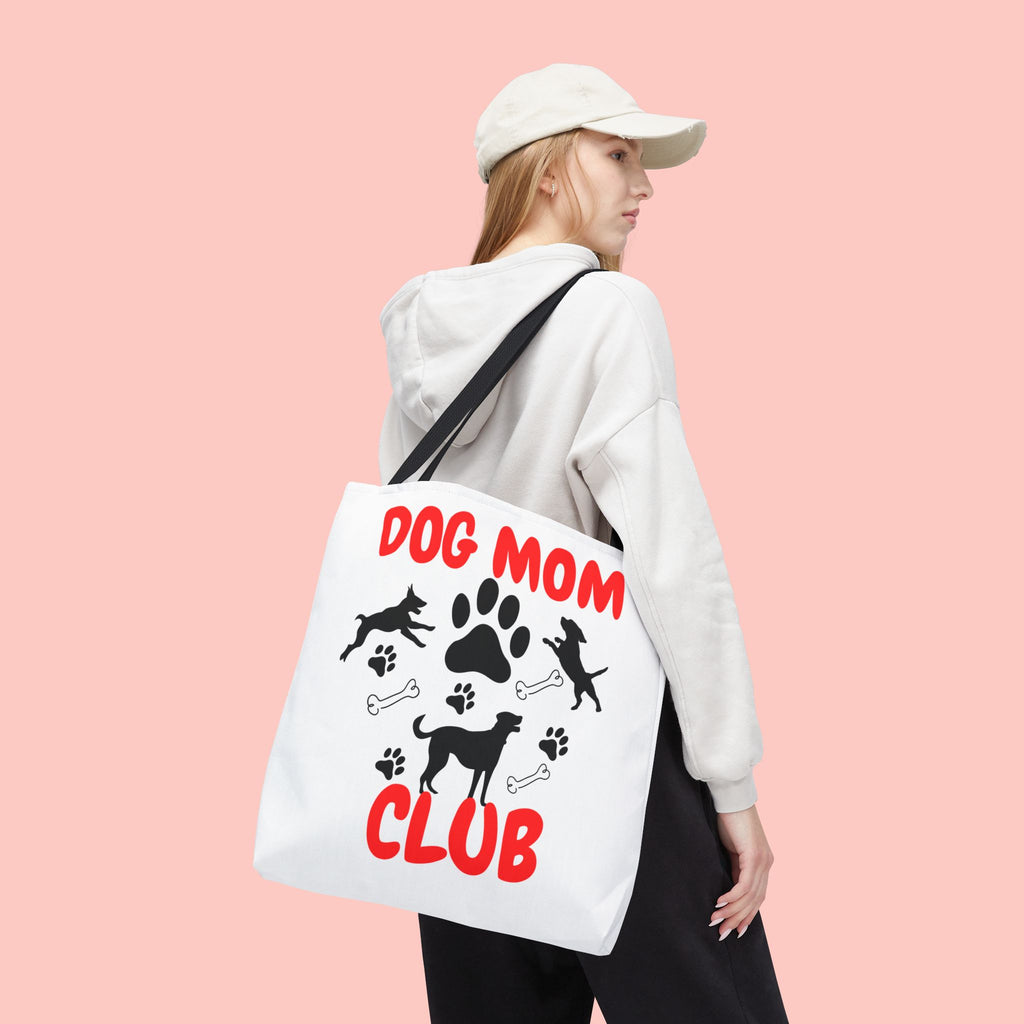Dog Mom Club Tote Bag – Cute Paw Print Canvas Tote for Dog Lovers