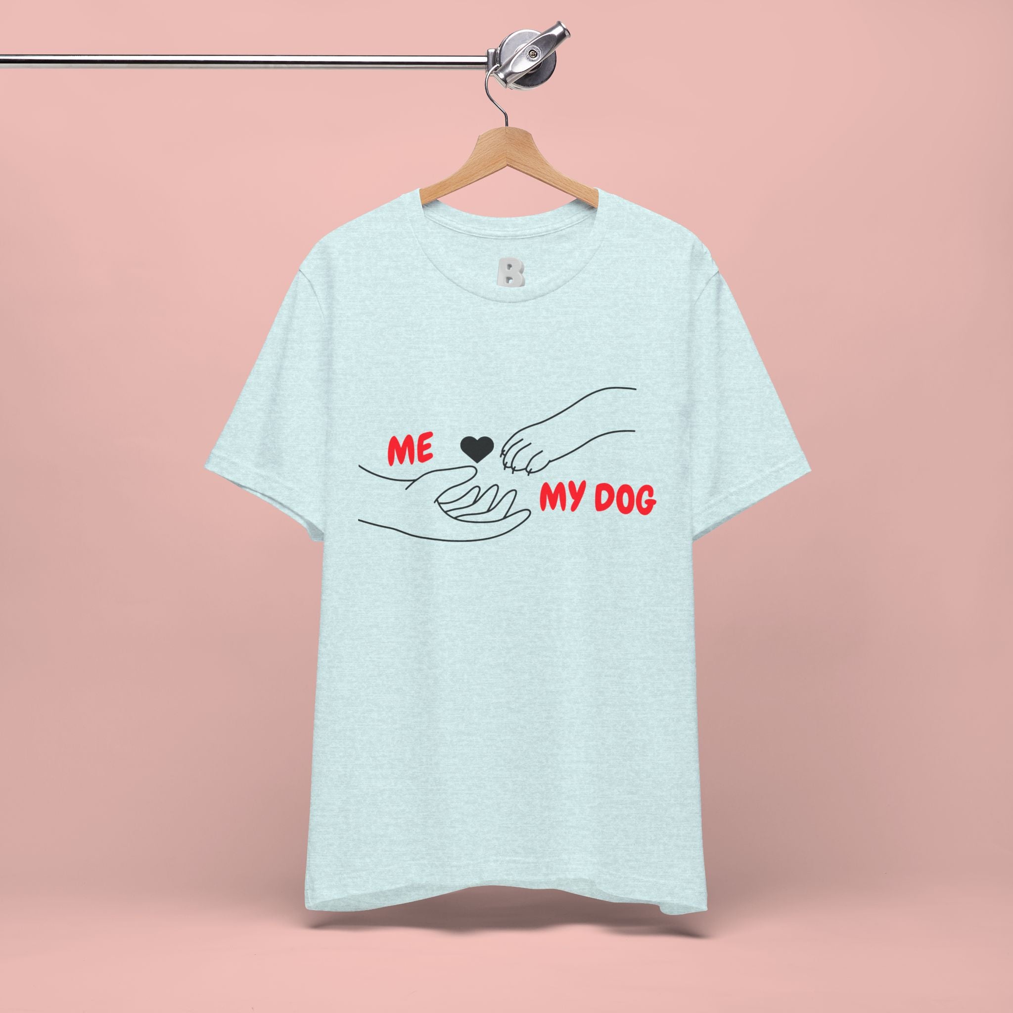 T-Shirt — "Me  My Dog" Minimalist Paw & Hand Illustration
